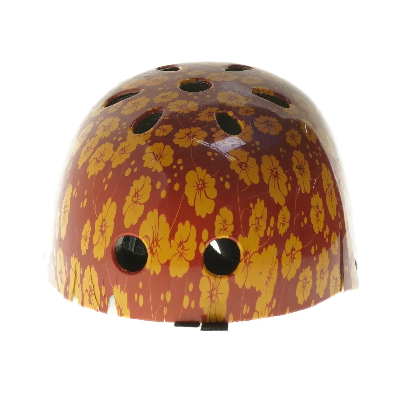 Cykelhjelm med blomsterdesign (str. 52-57 cm)