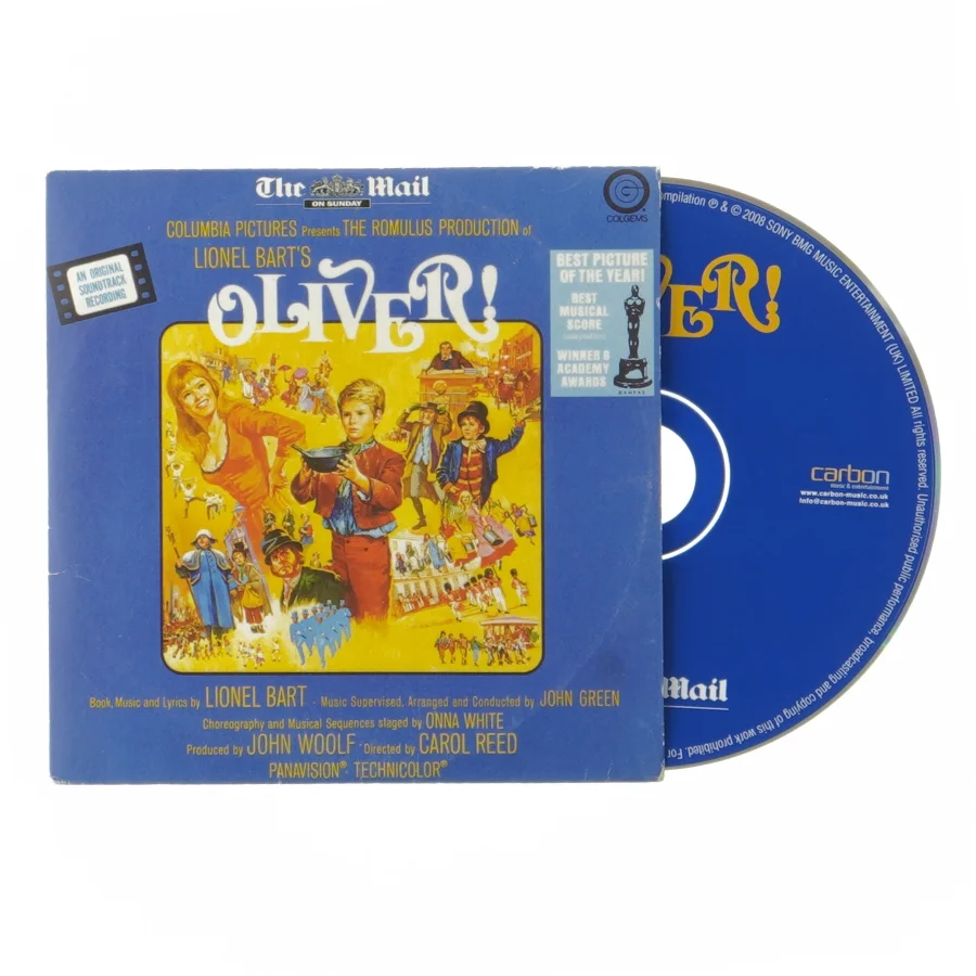 Original soundtrack CD af Oliver! fra Colgems (str. 12,5x12,5 cm)