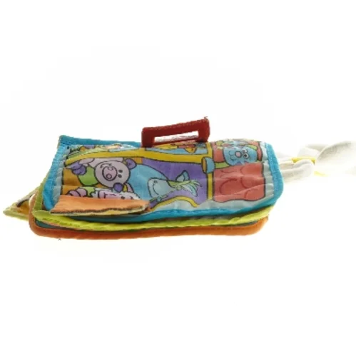 Stofbabybog med blomst (str. 13x13 cm)