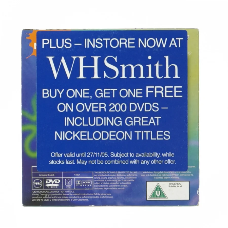 Spongebob Squarepants Christmas Who DVD fra Nickelodeon (str. 12,5x12,5 cm)