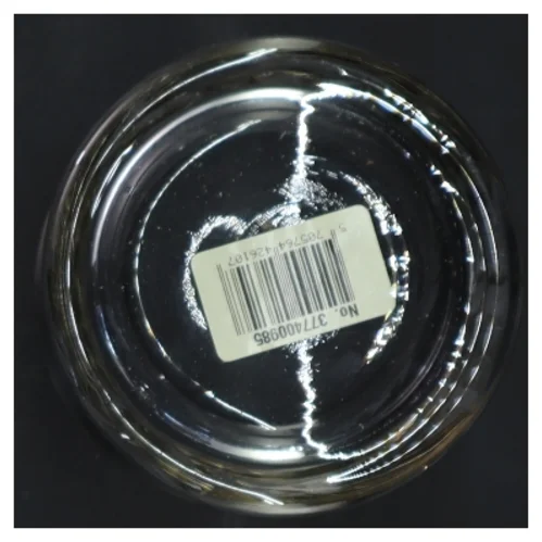 Dekorativ glasvase med mønster fra Lene Bjerre (str. 9x9 cm)