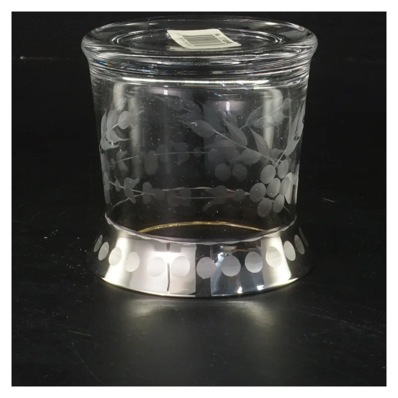 Dekorativ glasvase med mønster fra Lene Bjerre (str. 9x9 cm)