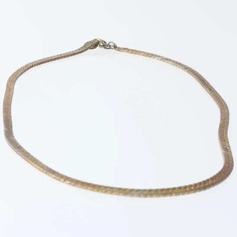 Guldfarvet kæde halskæde (str. 41 cm)