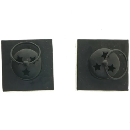 Sort julelanterne sæt (str. 16x9x9 cm)