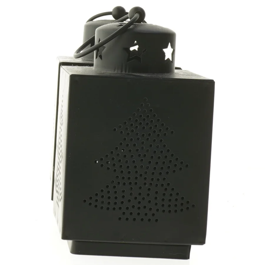 Sort julelanterne sæt (str. 16x9x9 cm)