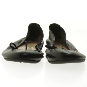 Sorte ballerinaer i læder (str. 36 ) (DVD)