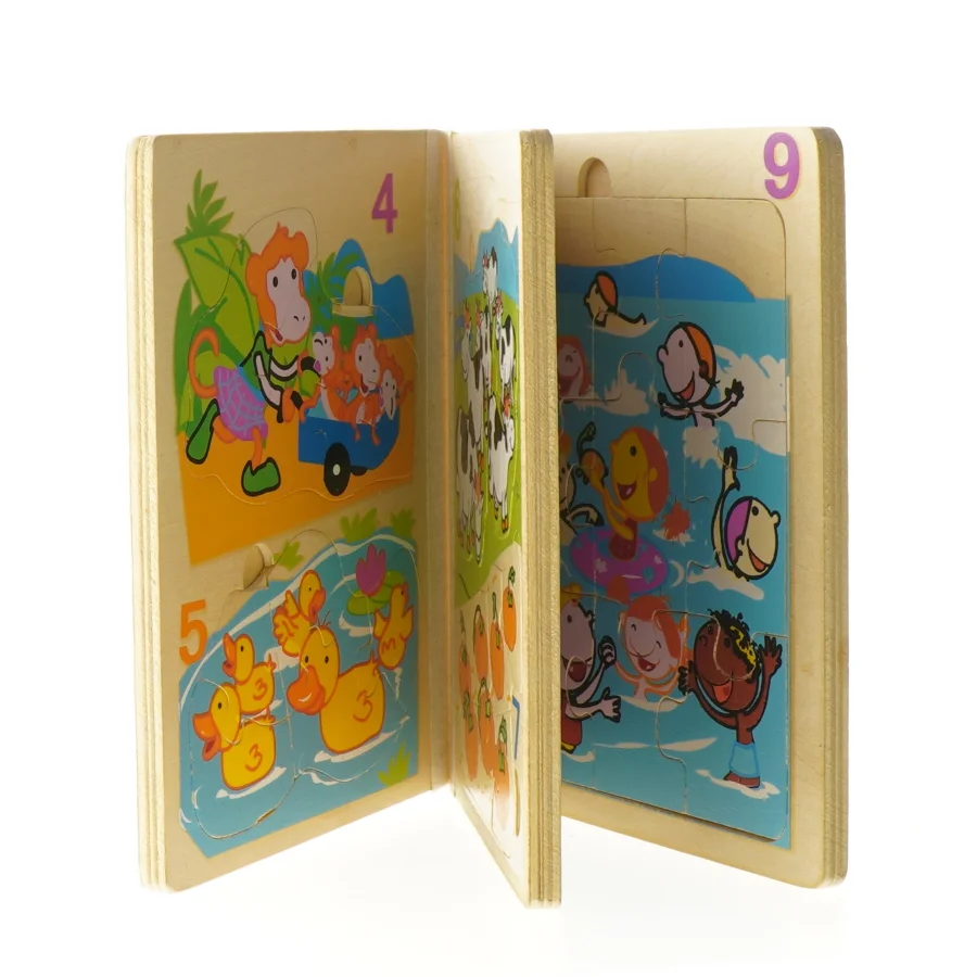 Træpuslespil med tal (str. 17x15x2,5 cm)