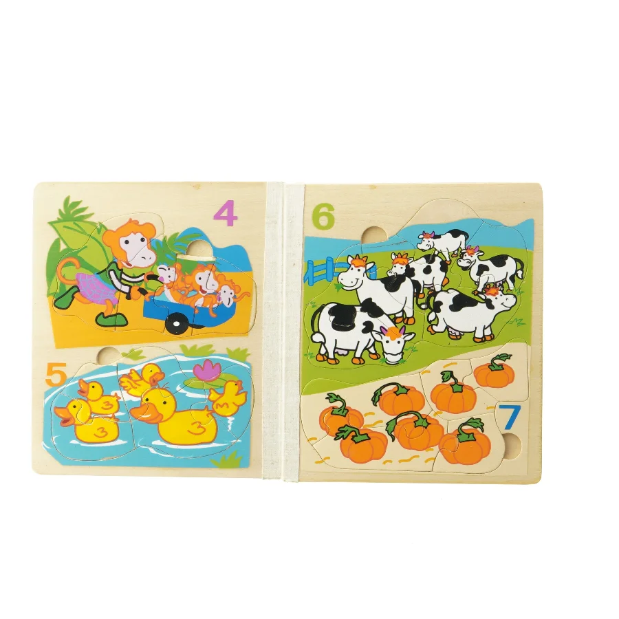 Træpuslespil med tal (str. 17x15x2,5 cm)