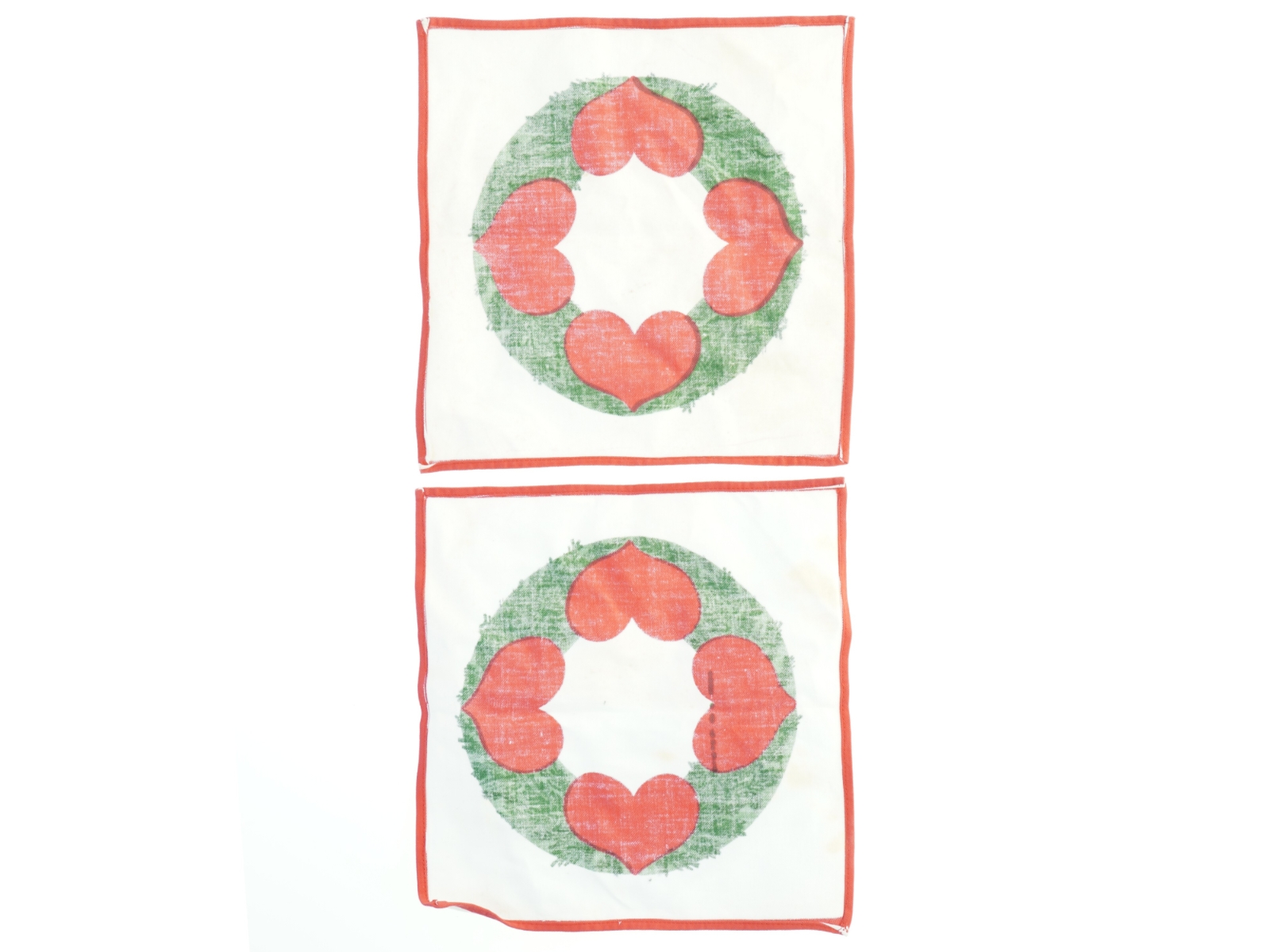 Juleduge med hjerte design (str. 27x26 cm)