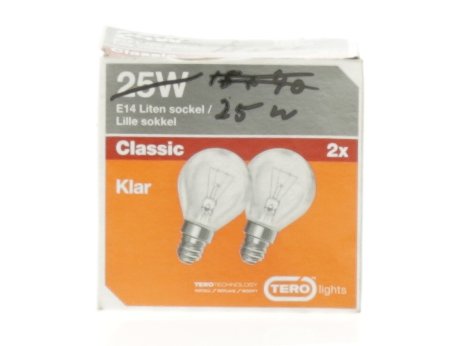Glødepærer 25W E14 fra Tero (str. 25 watt)