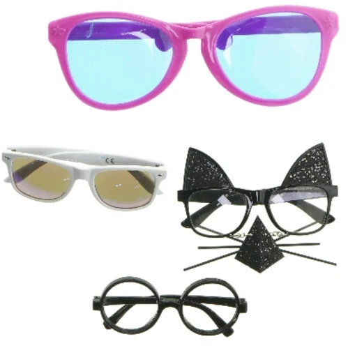 Samlet pakke med forskellige briller