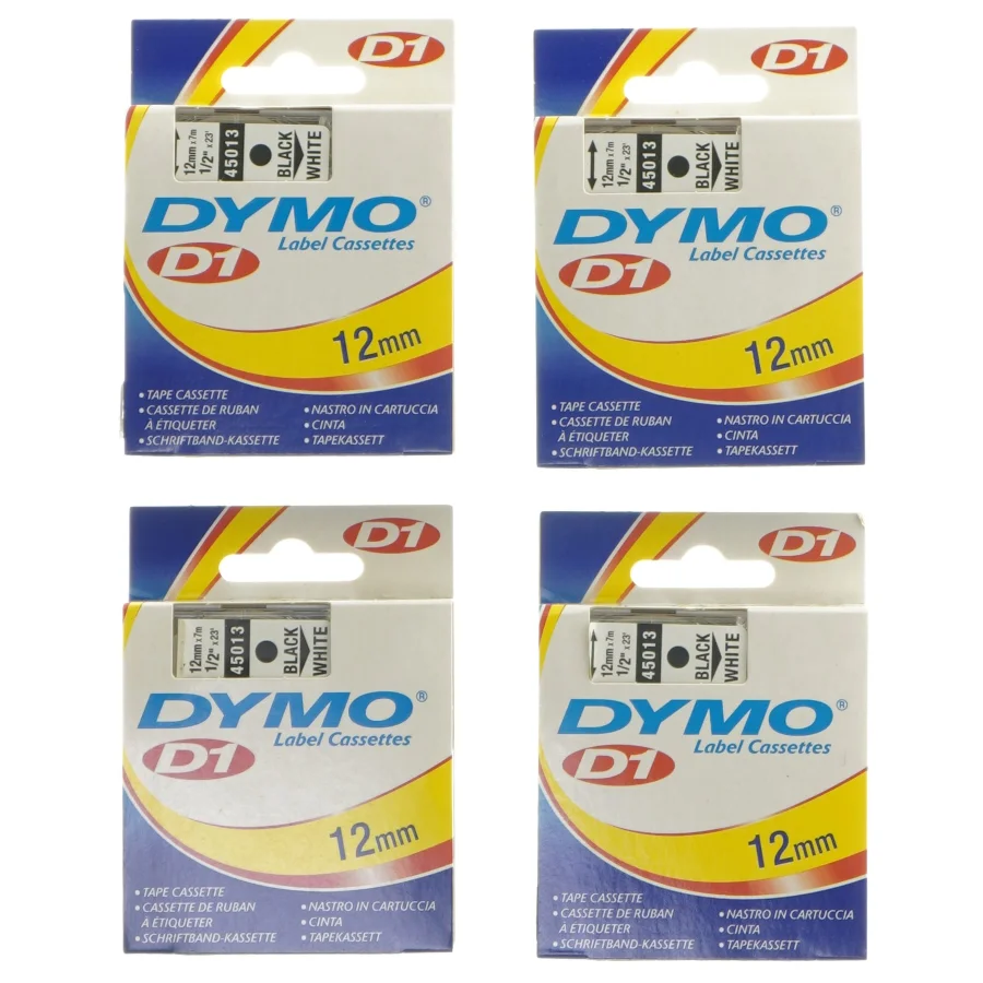 Dymo Label Kassette D1 12mm fra Dymo (str. 9x9x7 cm)