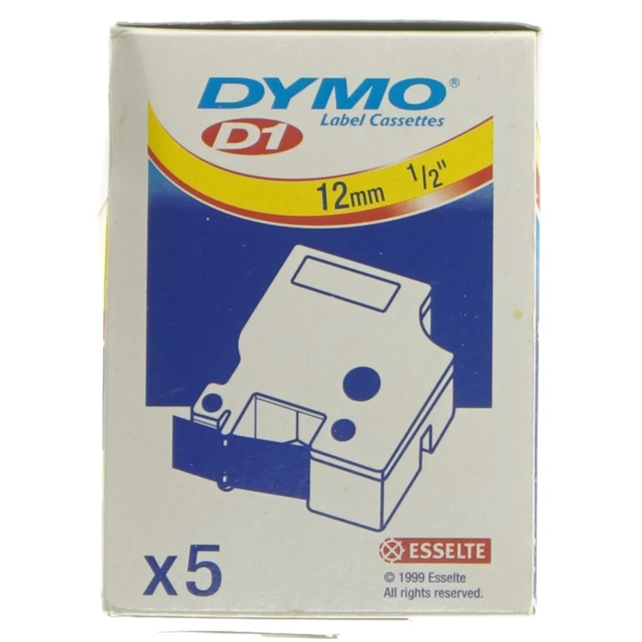 Dymo Label Kassette D1 12mm fra Dymo (str. 9x9x7 cm)