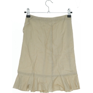 Beige nederdel med flæsekant fra Pretty Sille (str. 122)