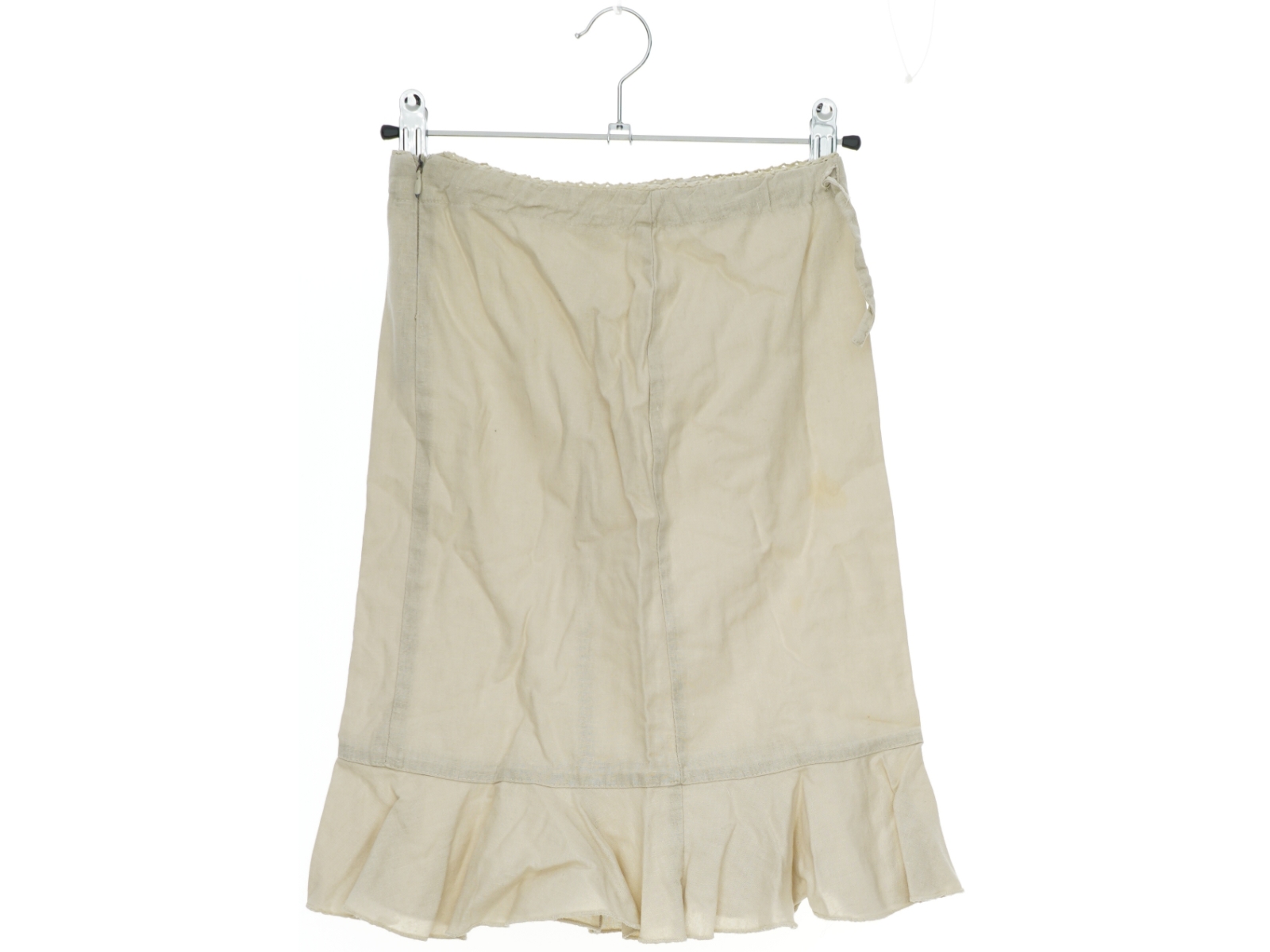 Beige nederdel med flæsekant fra Pretty Sille (str. 122)