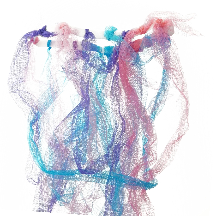 Let net og stof i flere farver (str. Ø 30 cm)