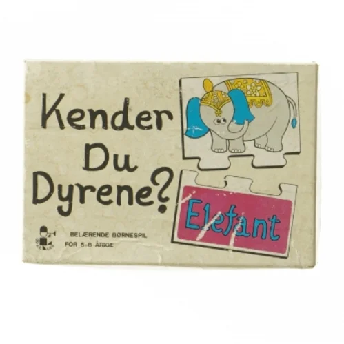 Kender Du Dyrene? Puslespil fra Kanego (str. 2,5x16x12 cm)