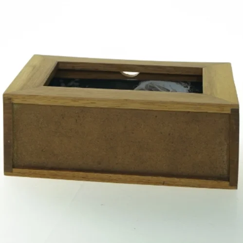 Træbilledramme med skuffe (str. 20x15 cm)
