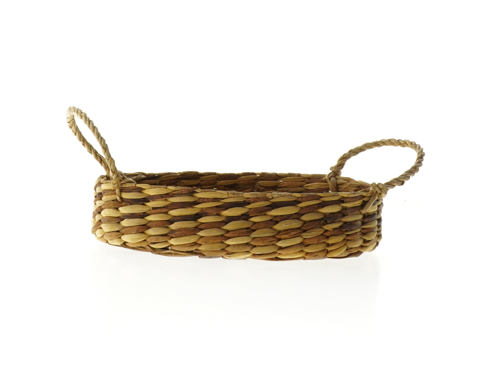 Flettet bakke med håndtag (str. 22 cm)