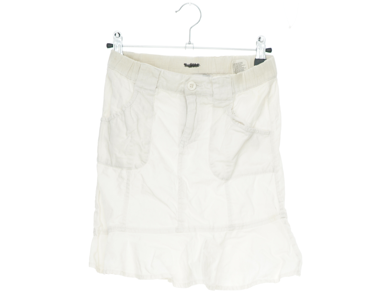 Hvid nederdel med lommer fra H&M (str. 128)