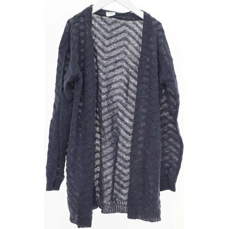 Åben cardigan med mønster (str. 152)