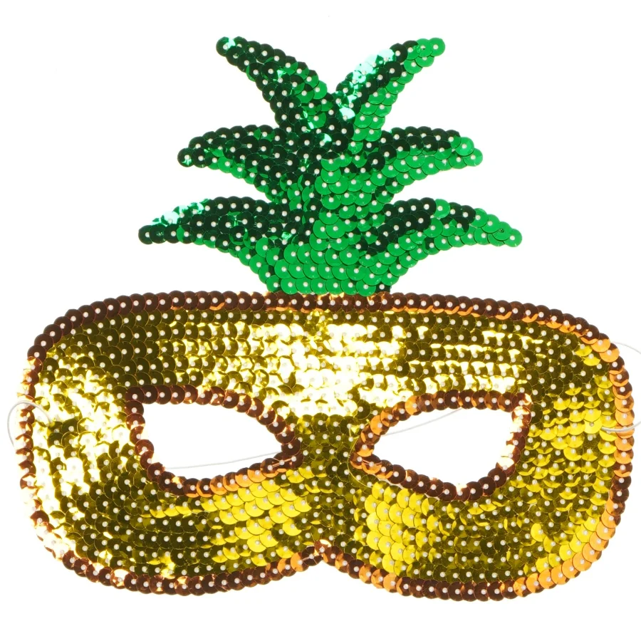 Pineapple maske med pallietter (str. 20x18 cm)