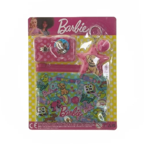 Barbie sæt med tilbehør fra Barbie (str. 14,5x18,5 cm)