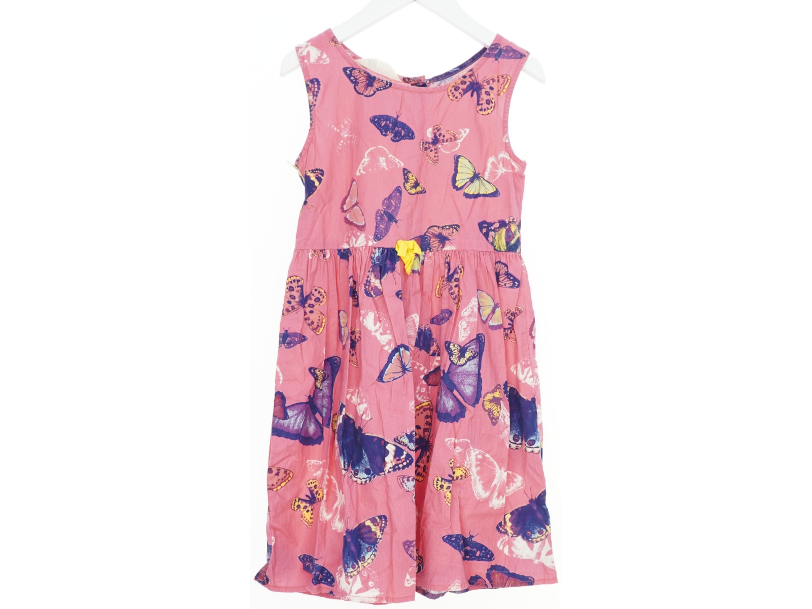 Sommerkjole med sommerfuglemønster fra H&M (str. 128)