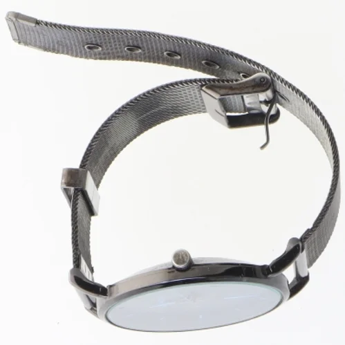 Herreur med sort rem fra Geneva (str. Ø 4 cm)