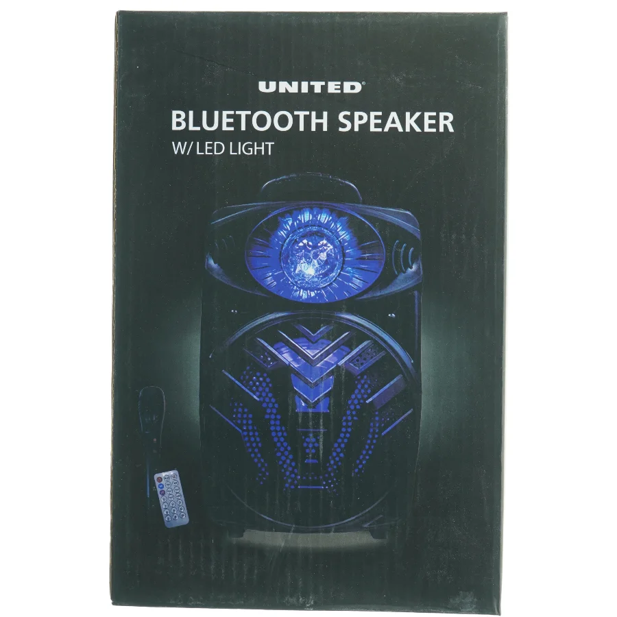 United Bluetooth Højttaler med LED lys fra United (str. 36,8 x 24 x, 19,5 cm)