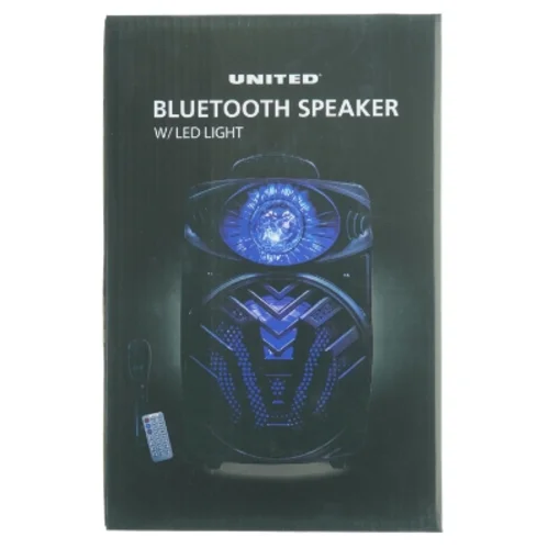 Bluetooth højttaler med LED-lys fra United (str. 36,8 x 24 x 19,5 cm)
