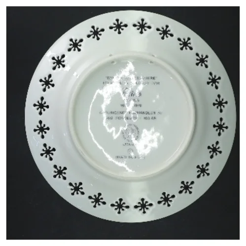 Dekorativ tallerken med Hedelbo Egnen motiv fra Bing Og Grøndal (str. Ø 22 cm)