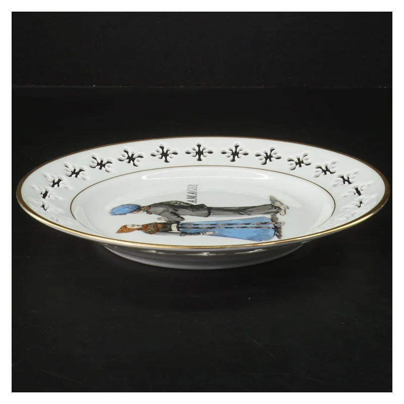 Porcelænstallerken med motiv fra B&G Porcelæn (str. Ø 22 cm)