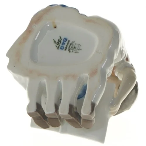 Lille porcelænsfigur af børn der læser fra B&G (str. 10 cm)