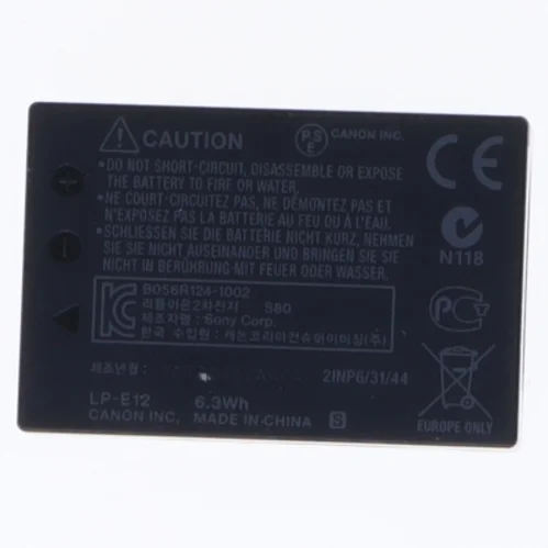 Canon batteripakke LP-E12 fra Canon (str. 4,5x3 cm)