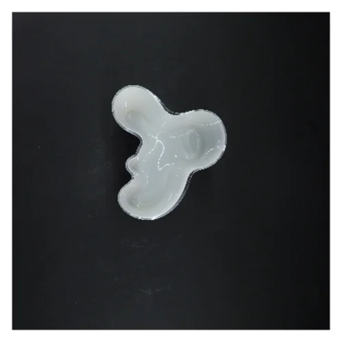 Hvid glasvase (str. 15x12x13 cm) fra Aalto