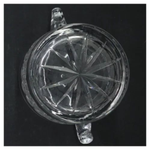 Slebet glas isspand i krystalglas (str. 14 cm)