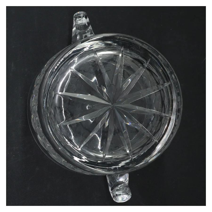 Slebet glas isspand i krystalglas (str. 14 cm)