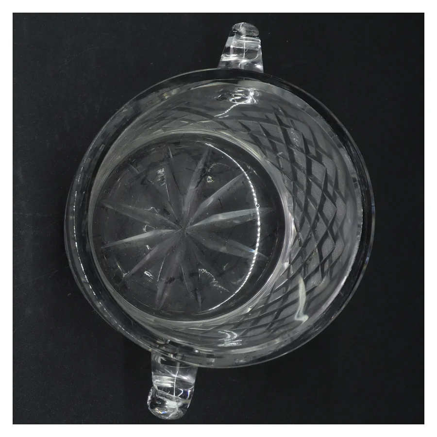 Slebet glas isspand i krystalglas (str. 14 cm)