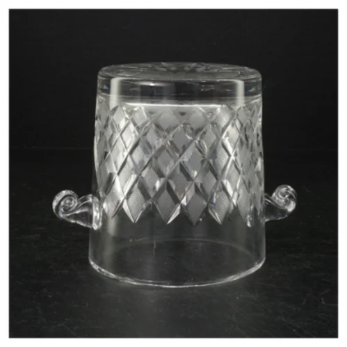 Slebet glas isspand i krystalglas (str. 14 cm)