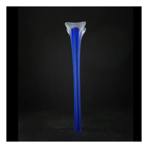 Blå glasvase (str. 40. cm)