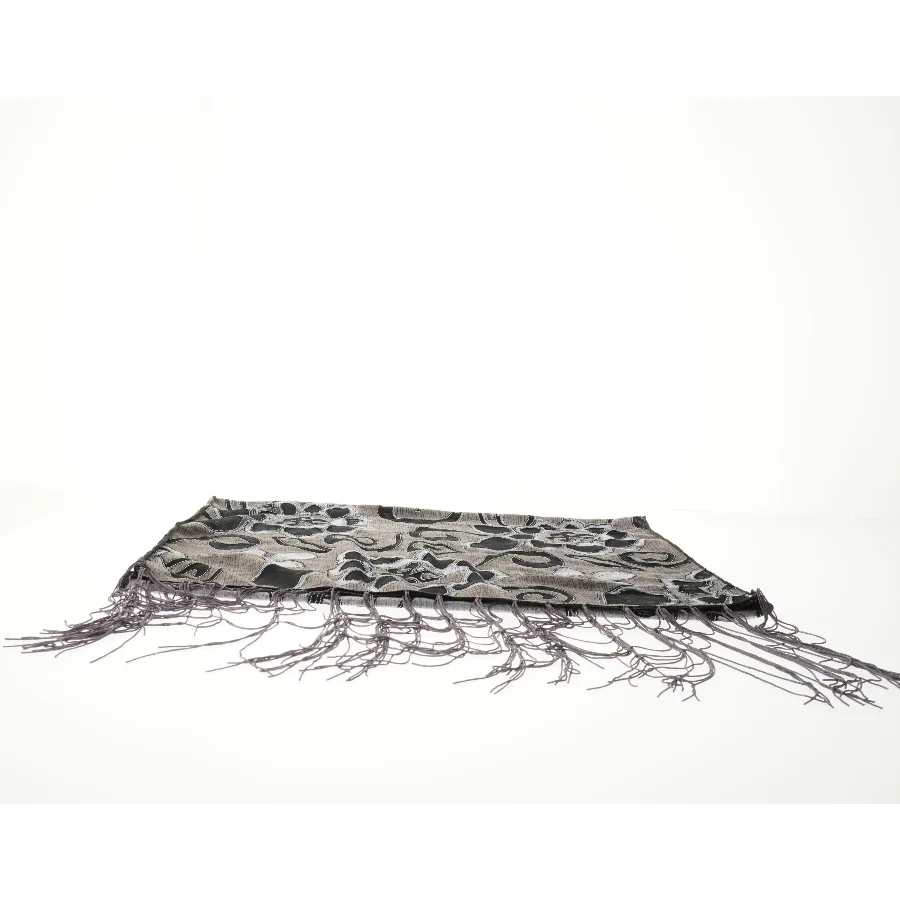 Tørklæde med blomstermønster (str. 160 x 50 cm)