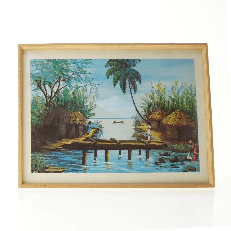 Malet landskab (str. 43 x 33 cm)