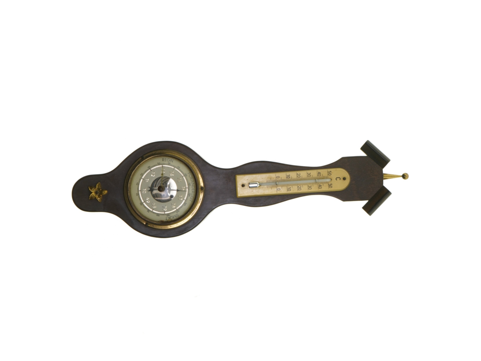 Vintage barometer med termometer (str. 34. cm)