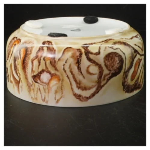 Porcelænsskål med marmoreret mønster fra Arzberg (str. 20 cm)