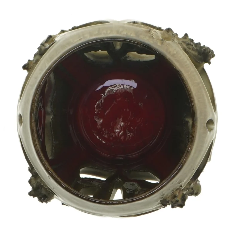 Keramik lava vase med organisk design (str. 11 x 15 cm)