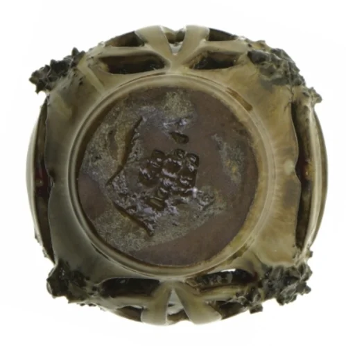 Keramik lava vase med organisk design (str. 11 x 15 cm)