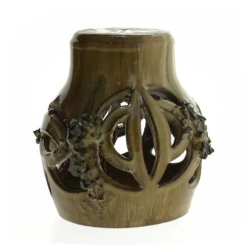 Keramik lava vase med organisk design (str. 11 x 15 cm)