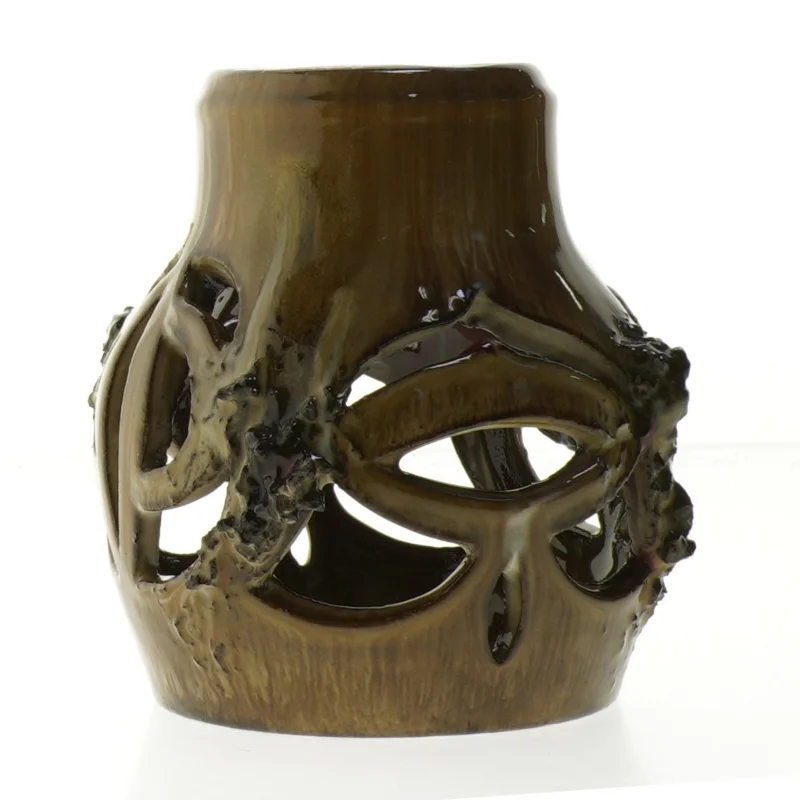 Keramik lava vase med organisk design (str. 11 x 15 cm)