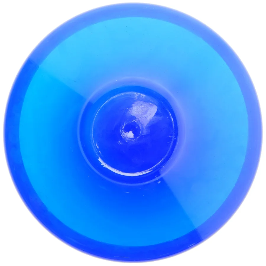 Blåt glasfad (str. 27 x 7 cm)